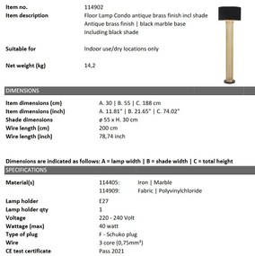Lampadar, Lampa de podea design LUX Condo negru