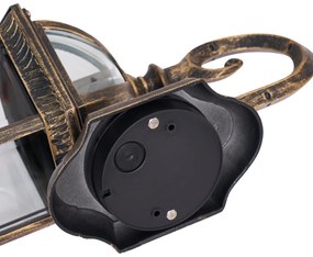 Lampă clasică de perete pentru exterior auriu antic IP44 - Glasgow