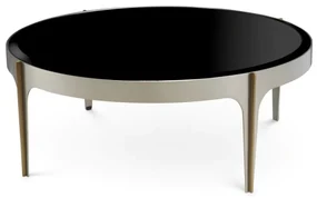 Masuta de Cafea Design LUX, Otel, Sticla, Negru, Artemisa
