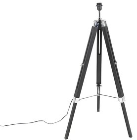 Lampă de podea neagră fără abajur - Tripod