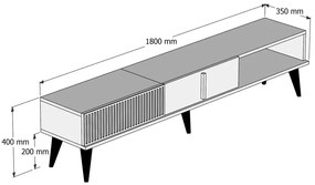Masă TV Milan White Marble