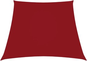 vidaXL Parasolar, roșu, 2/4x3 m, țesătură oxford, trapez