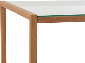 Masuta de cafea NATURELE cu blat de sticla 90x50 cm, maro