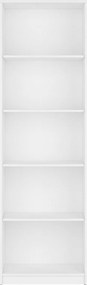 Biblioteca NEPO PLUS, alb, PAL, 60x34x197 cm