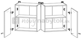 Zondo Dulap superior de bucătărie Junona line G1D/50/57/LP (alb lucios). 798227