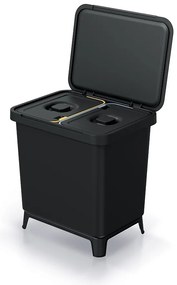 Coș de gunoi, 2 x 10 l, negru