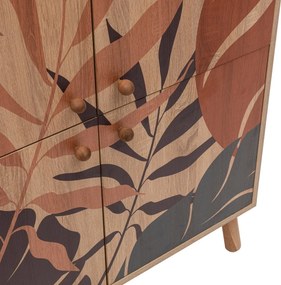 Dulap multifunctional, Vella, Palm, 95 x 111 x 36 cm, pal melaminat, multicolor
