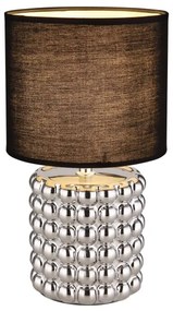 Lampă de masă VALENTINO 1xE14/40W/230V negru/argintiu Globo 21626C