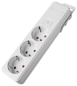 Bloc multipriza Braytron, 3 prize, cu intrerupator, protectie copii, alb