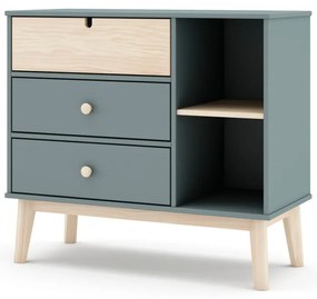 Comodă de copii verde prăfuit 90x81x40 cm Estefania – Marckeric