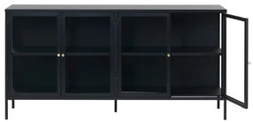 Vitrină neagră din metal 170x85 cm Carmel – Unique Furniture