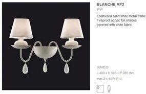 Aplica de perete 2 brate BLANCHE AP2 BIANCO 035598