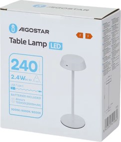 Aigostar - Lampă de birou LED dimerizabilă AMBIENT LED/2,4W/5V 3000-6500K albă