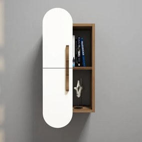 Dulap de perete ROSE 80x35 cm alb/maro