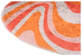 Covor portocaliu lavabil rotund ø 100 cm Colors of Joy – Vitaus