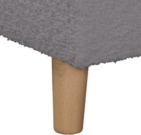 Colțar gri închis cu tapițerie din stofă bouclé (cu colț pe partea dreaptă) Ariella – Ropez