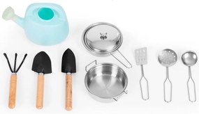 Bucătărie pentru copii din lemn de brad cu accesorii