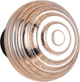 Aplică de perete chihlimbar LED din sticlă cu USB ø 15,5 cm Earl – Reality