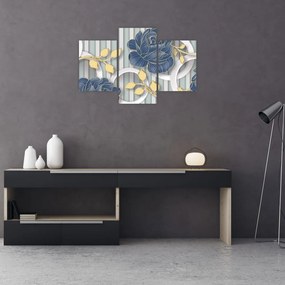 Tablou - Tradafiri și cercuri (90x60 cm)