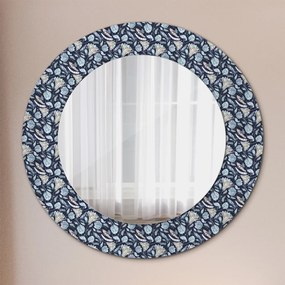 Oglinda rotunda rama cu imprimeu Model boho