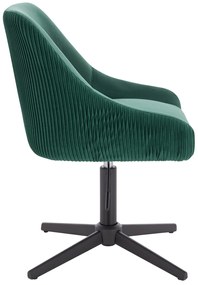 HR920CROSS Scaun Verde din Catifea cu Bază Neagră