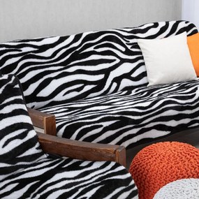 decoDoma Cuverturi pentru canapea şi fotolii ZEBRA, bej-oranj 3+1+1