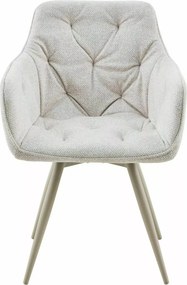 Scaun de dining pivotant MORIX, bej deschis/ casmir
