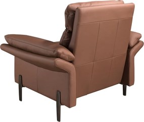 Fotoliu tapitat cu piele naturala Maro