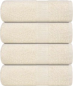 vidaXL Prosoape de oaspeți, FROGN, 4 buc., crem, 30x50 cm, 360 g/m²