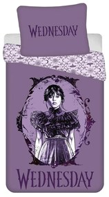 Jerry Fabrics Lenjerie de pat din bumbac WednesdayPurple, 140 x 200 cm, 70 x 90 cm