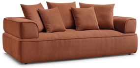 Canapea teracotă cu tapițerie din chenille 237 cm Whesley – Bobochic Paris