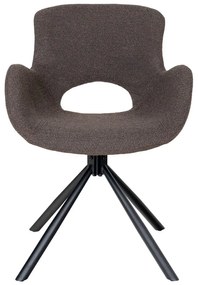 Set de scaune de sufragerie maro cu cotiere 2 buc. tapițat Amorim – House Nordic