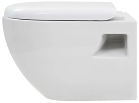 Toaleta suspendata cu rezervor WC ascuns, alb, ceramica Alb