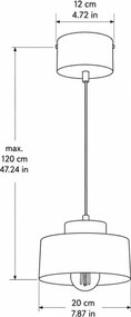 Candelabru suspendat pe cablu IGNIA 1xE27/60W/230V maro/auriu
