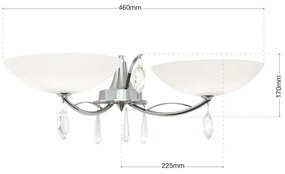 Aplica de perete OPALDESIGN, satin