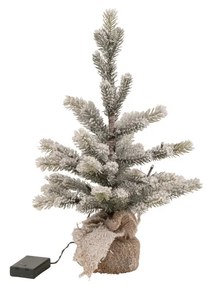 Brad de Craciun artificial LED, Material sintetic, Verde, 25x25x50