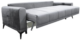 Canapea extensibilă, gri deschis/ gri, GRACE BIG SOFA