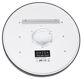 Oglindă de baie neagră 50 cm, cu LED, cu 3 trepte de intensitate și senzor tactil rotund - Miral