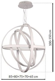 Lustră LED pe cablu COPERNICUS 1xLED/260W/230V albă