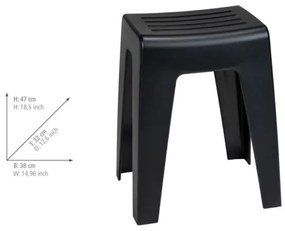 WENKO 25156100 - Taburet KUMBA 38x47 cm, negru