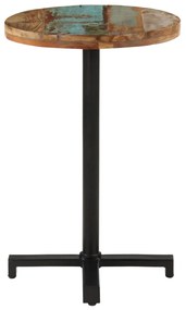 320287 vidaXL Masă de bistro, Ø50x75 cm, lemn masiv reciclat, rotundă