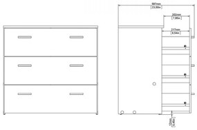 Comodă Sid, stejar sonoma
