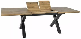 Masa extensibila Xaviero II stejar artizan/negru L160-240xl90 cm