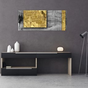 Tablou - Pătrate de aur N⁰2 (120x50 cm)