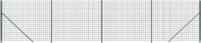 vidaXL Gard plasă de sârmă cu bordură, verde, 2,2x10 m