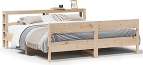 vidaXL Cadru de pat fără saltea, 200x200 cm, lemn masiv pin