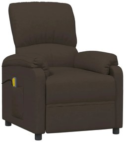 324084 vidaXL Fotoliu de masaj, maro închis, material textil