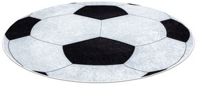 JUNIOR 51553.802 cerc covor lavabil Fotbal pentru copii anti-alunecare negru / alb - SECUNDAR-COTATI PRODUSUL