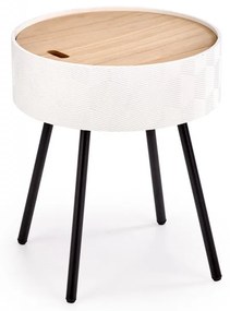 Masuta de cafea Aura alba ø38/h45 cm
