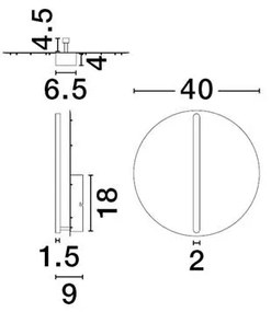 Aplica LED stil ambiental NALU diametru-40cm, 2700K NVL-9580582